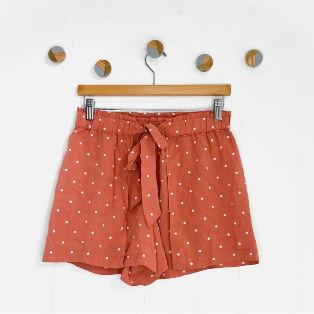 Madewell Drapey Pull-On Shorts in Polka Dot